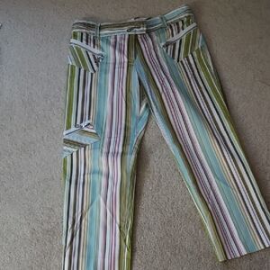 CYNTHIA STEFFE Striped Multicolor Pants
